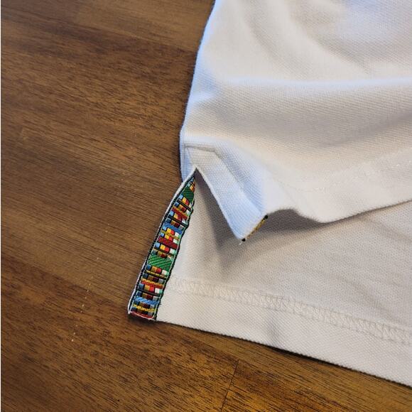 Robert Graham Men’s M White Polo Classic Fit Preppy Contrast Collar EUC - Picture 6 of 10